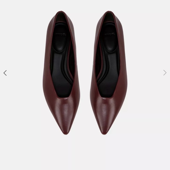 Vince Shoes - VINCE ISABEL Leather Flats NWOT -Size 8 Deep Cherry color EUR size- 38.5